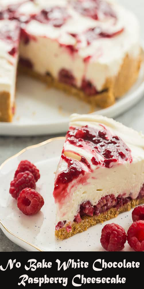 No Bake White Chocolate Raspberry Cheesecake – Delicious Foods Around ...
