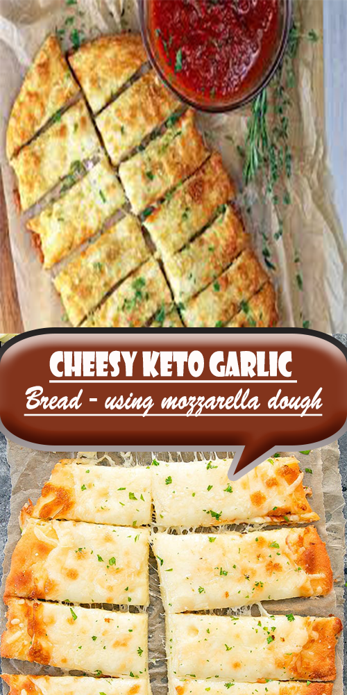 Cheesy Keto Garlic Bread - using mozzarella dough ...